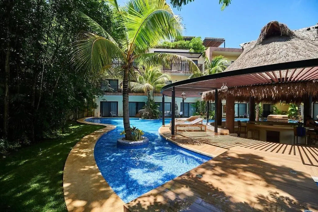 Apartment Zen Oasis Swim Up Condo Pool W Tiki Hut Bar + Gym Tulum